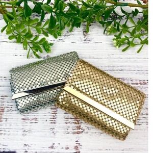 Vintage Tri-Fold Metallic Gold and Silver Key Holder Set